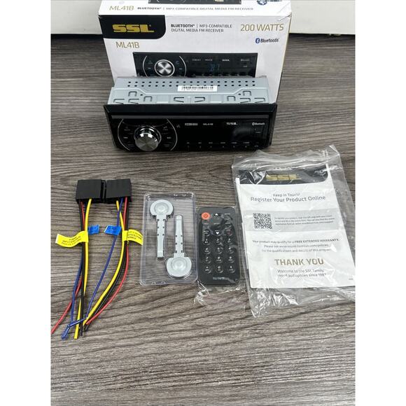 Sound Storm Laboratories ML41B Car Stereo - Bluetooth, No CD DVD, USB, AUX Input - Picture 2 of 8